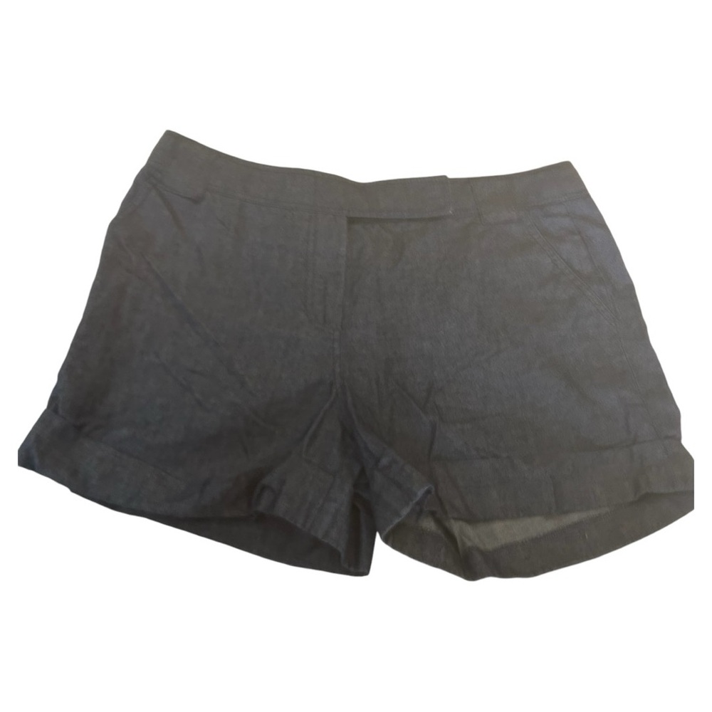 Tory Burch denim light weight chambray shorts cuffed structured
